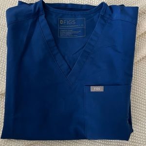 Figs Catarina One-Pocket Scrub Top - Winning Blue -